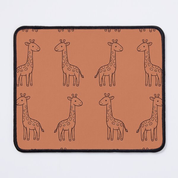 Item preview, Cute Giraffe Seamless Pattern – Adorable Cartoon Giraffes on Terracotta Background by MNS designed and sold by ashenlocs.