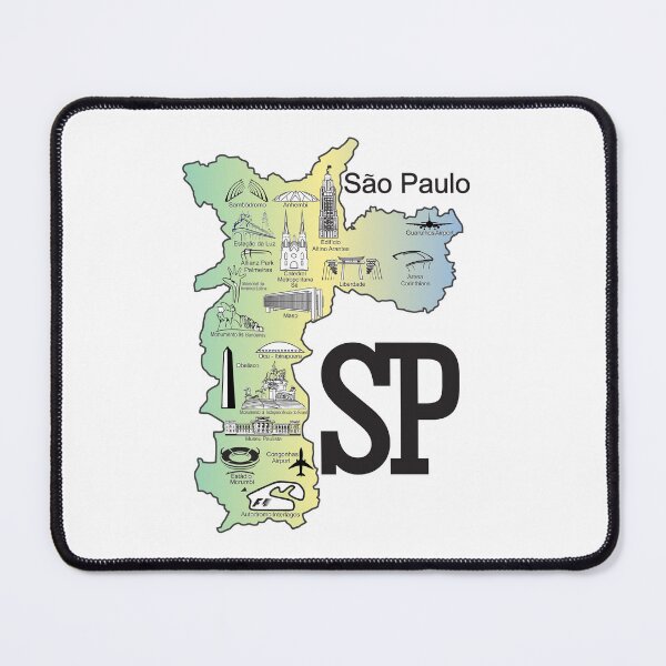 Item preview, Sao Paulo City Map - Illustrated Landmarks, Stadiums and F1 Interlagos Travel Map designed and sold by Sampa In Focus.