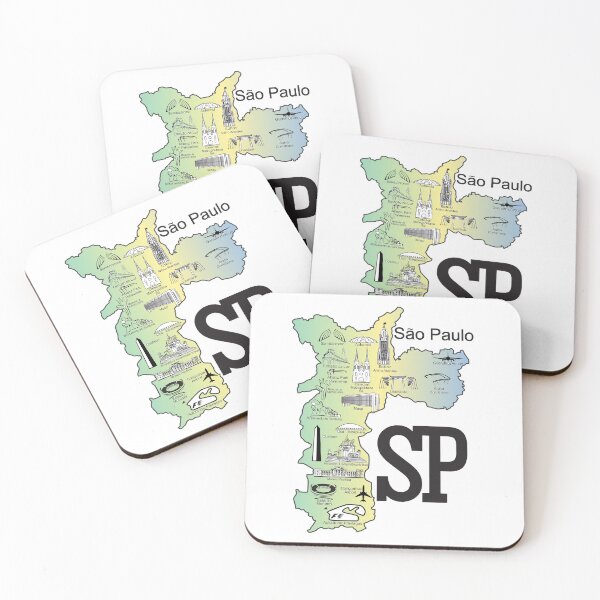 Item preview, Sao Paulo City Map - Illustrated Landmarks, Stadiums and F1 Interlagos Travel Map designed and sold by City Tour Collection.