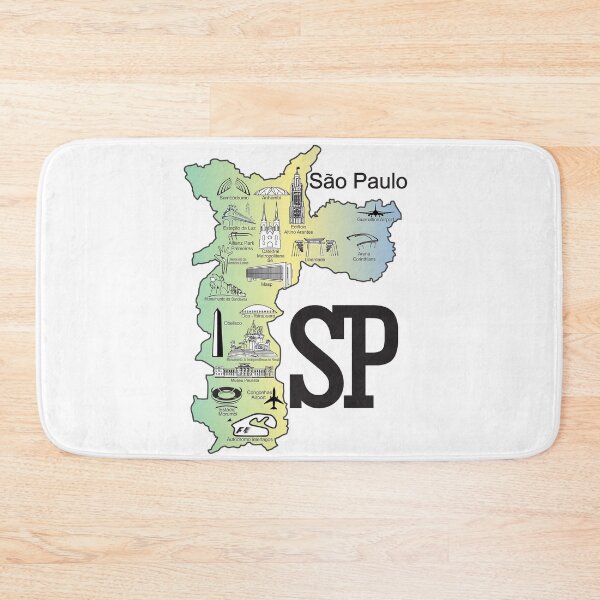 Item preview, Sao Paulo City Map - Illustrated Landmarks, Stadiums and F1 Interlagos Travel Map designed and sold by Sampa In Focus.
