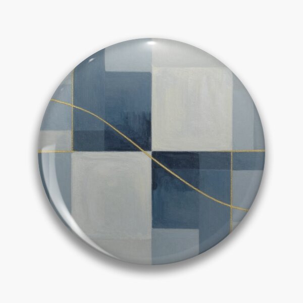 Item preview, Minimalist Slate Blue Geometric Gold Line Art designed and sold by Harmonic_Layers.
