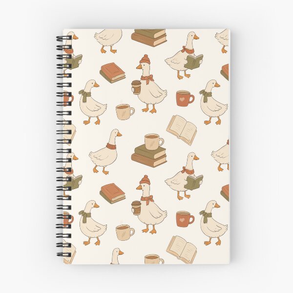Item preview, Cozy Autumn Goose Reading Books Pattern designed and sold by ArtisticInks.