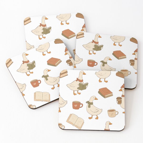 Item preview, Cozy Autumn Goose Reading Books Pattern designed and sold by ArtisticInks.