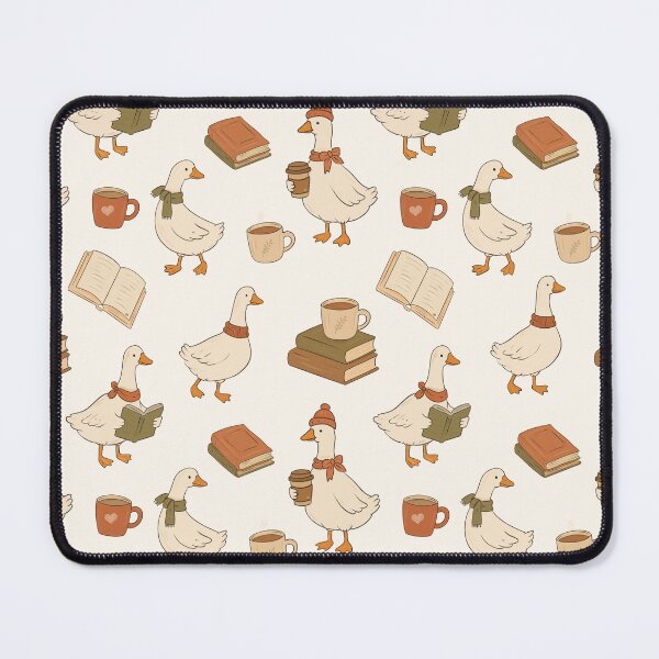 Item preview, Cozy Autumn Goose Reading Books Pattern designed and sold by ArtisticInks.
