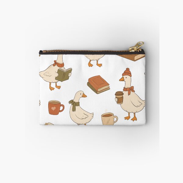 Item preview, Cozy Autumn Goose Reading Books Pattern designed and sold by ArtisticInks.