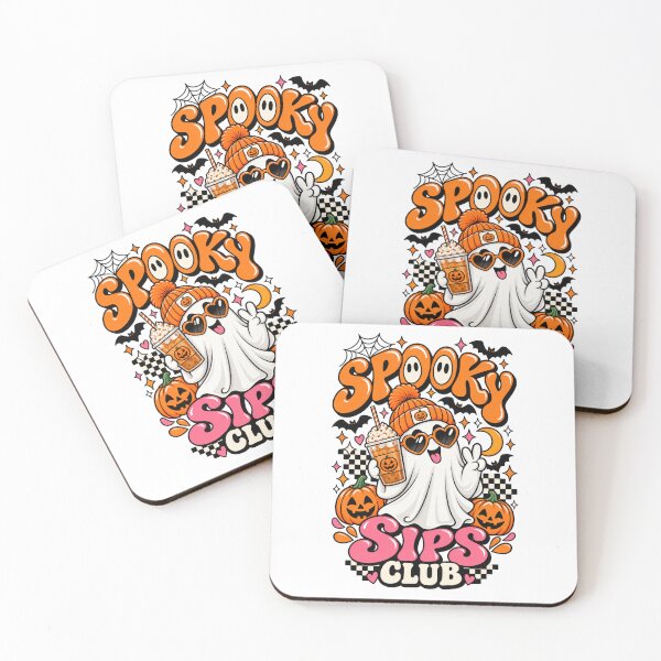 Item preview, Spooky Sips Club – Cute Ghost Coffee Retro Halloween designed and sold by LifeProApperal.