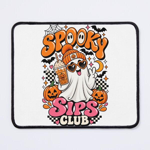 Item preview, Spooky Sips Club – Cute Ghost Coffee Retro Halloween designed and sold by LifeProApperal.