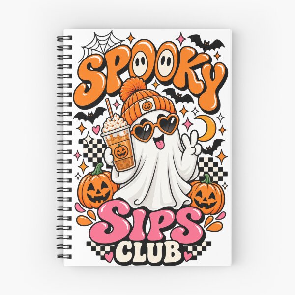 Item preview, Spooky Sips Club – Cute Ghost Coffee Retro Halloween designed and sold by LifeProApperal.