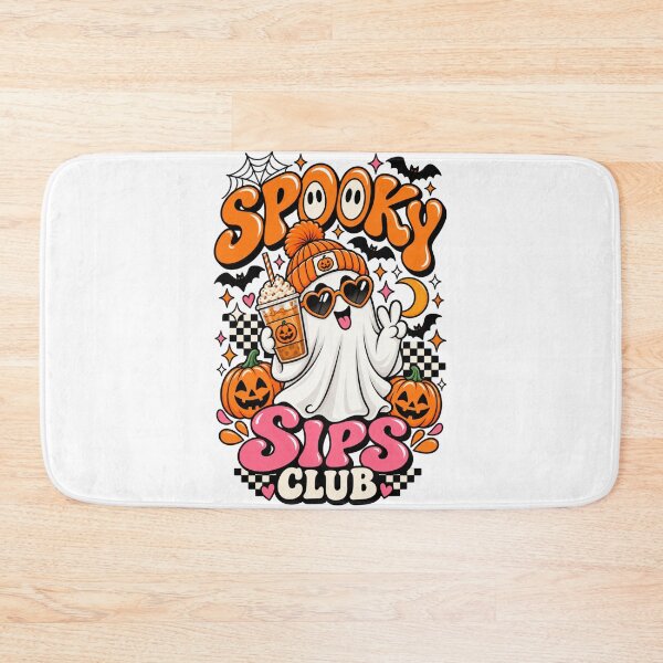 Item preview, Spooky Sips Club – Cute Ghost Coffee Retro Halloween designed and sold by LifeProApperal.