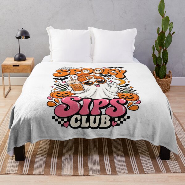 Item preview, Spooky Sips Club – Cute Ghost Coffee Retro Halloween designed and sold by LifeProApperal.