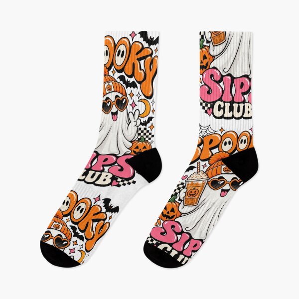 Item preview, Spooky Sips Club – Cute Ghost Coffee Retro Halloween designed and sold by LifeProApperal.