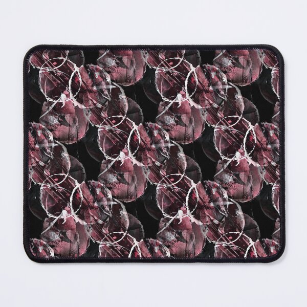 Item preview, Grunge White and Maroon Circle Pattern on Black designed and sold by Artistestella.