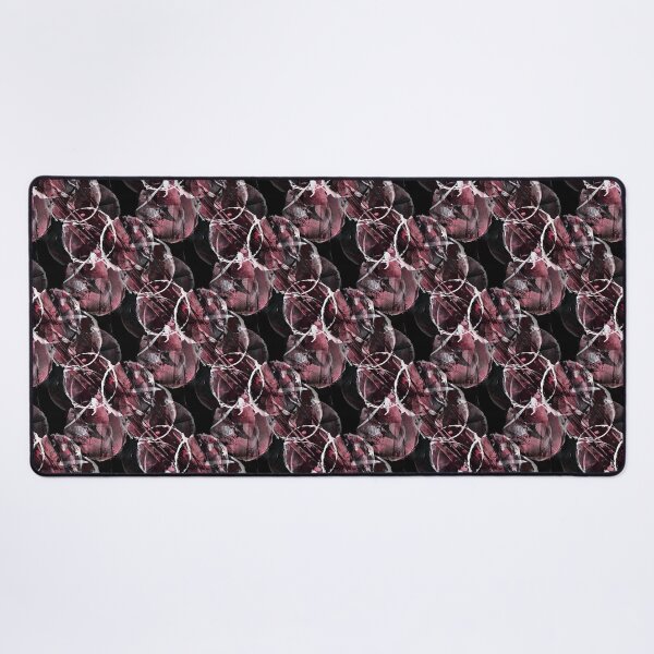 Item preview, Grunge White and Maroon Circle Pattern on Black designed and sold by Artistestella.