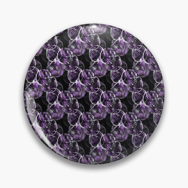 Item preview, Grunge White and Purple Circle Pattern on Black designed and sold by Artistestella.