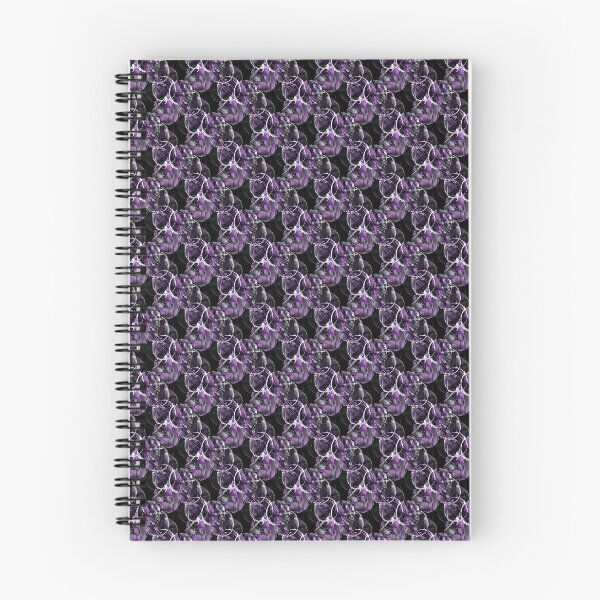 Item preview, Grunge White and Purple Circle Pattern on Black designed and sold by Artistestella.