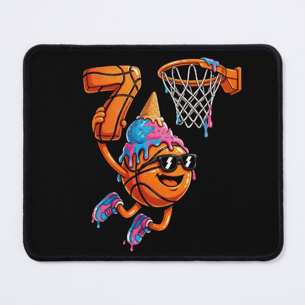 Item preview, 7th Birthday Basketball Drip Ice Cream 7 Years Old Boys Kids designed and sold by CF_VintageDesign.