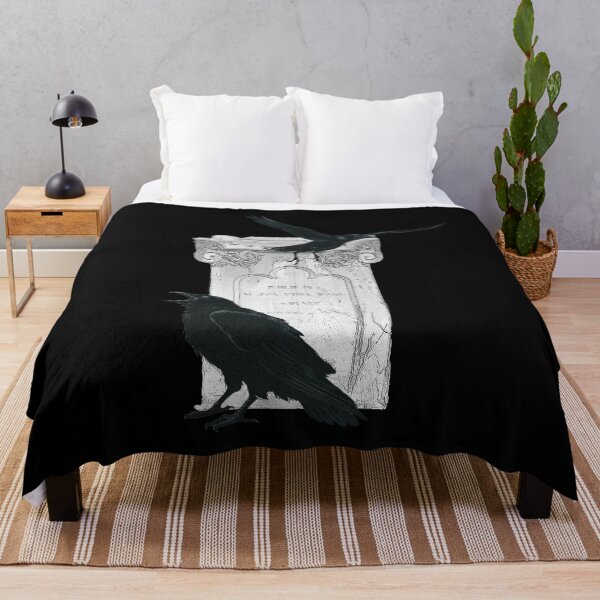 Item preview, Gothic design, monochrome, ravens and gravestone designed and sold by Kirei-Lily.