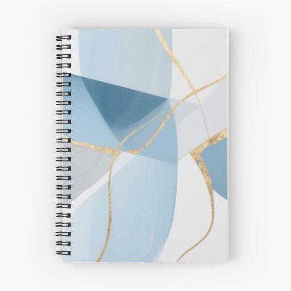 Item preview, Soft Blue Petals Gold Kintsugi Abstract Art designed and sold by Harmonic_Layers.