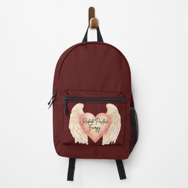 Item preview, Radiate Positive Energy Angel Wings Heart Quote Aesthetic designed and sold by NikBrin Prevail .
