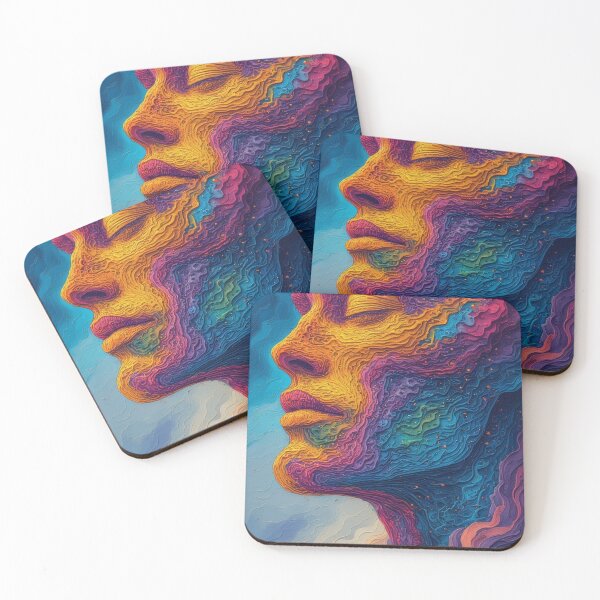 Item preview, Colorful facial proportions reveal emotional depth designed and sold by Mianku | Für das Leben.