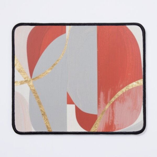 Item preview, Terracotta Grey Gold Foil Abstract Shapes designed and sold by Harmonic_Layers.