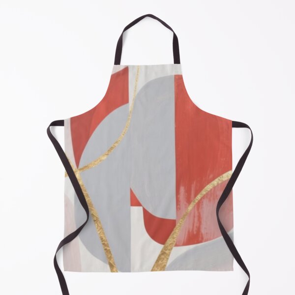 Item preview, Terracotta Grey Gold Foil Abstract Shapes designed and sold by Harmonic_Layers.