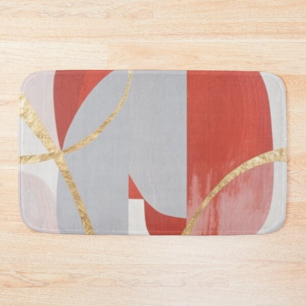 Item preview, Terracotta Grey Gold Foil Abstract Shapes designed and sold by Harmonic_Layers.