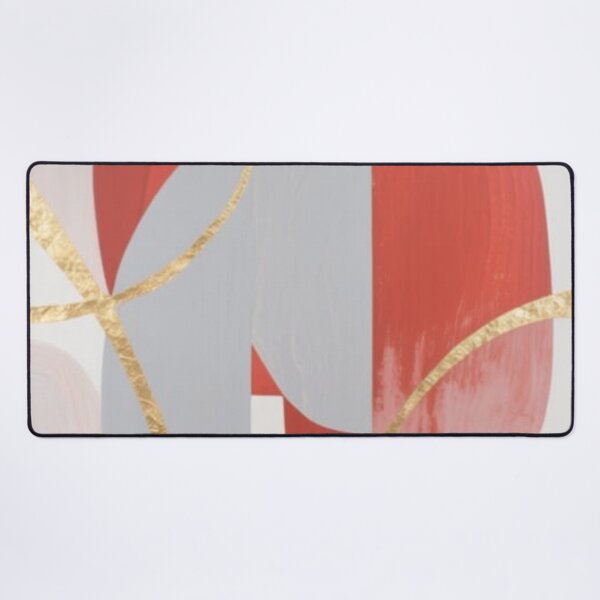 Item preview, Terracotta Grey Gold Foil Abstract Shapes designed and sold by Harmonic_Layers.