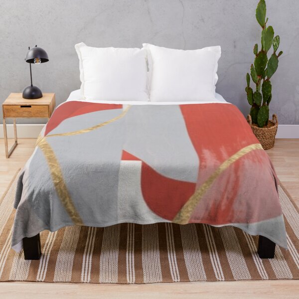 Item preview, Terracotta Grey Gold Foil Abstract Shapes designed and sold by Harmonic_Layers.