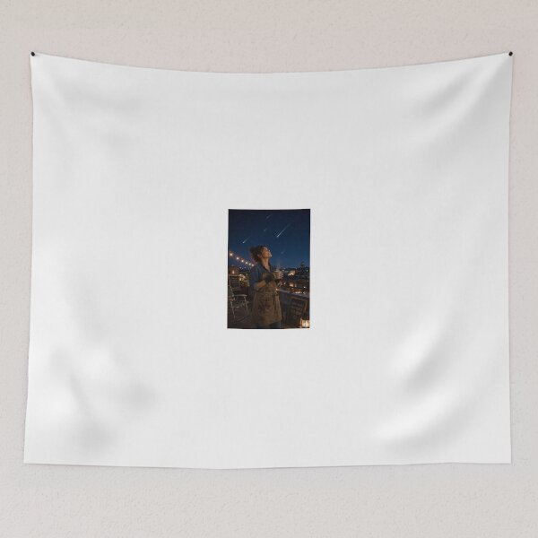 Item preview, Woman Watching Meteor Shower on City Rooftop designed and sold by CathryneDelamort.