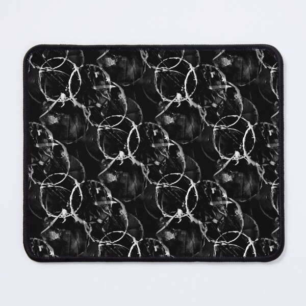 Item preview, Grunge White Circle Pattern on Black designed and sold by Artistestella.