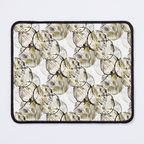 Item preview, Grunge Green and Black Circle Pattern on White designed and sold by Artistestella.