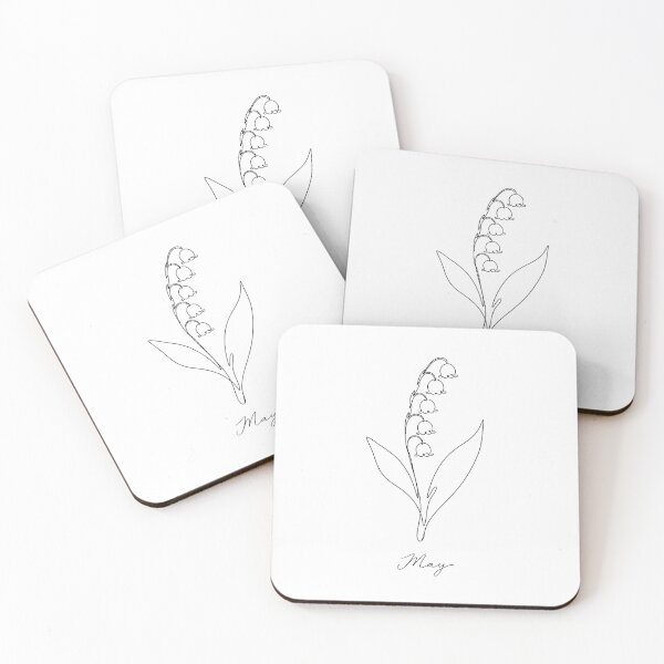 Item preview, May Birth Flower Lily of the Valley Minimalist One Line Art  designed and sold by ChubbyGoong.