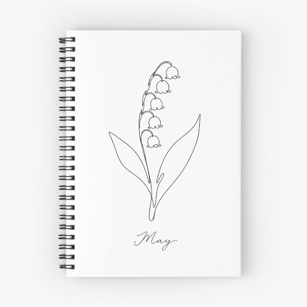 Item preview, May Birth Flower Lily of the Valley Minimalist One Line Art  designed and sold by ChubbyGoong.