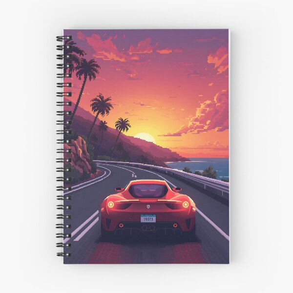 Item preview, Coastal Arcade Racer: 16-Bit Sunset Drive designed and sold by ThePixelArchive.