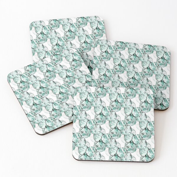 Item preview, Grunge Teal and Black Circle Pattern on White designed and sold by Artistestella.