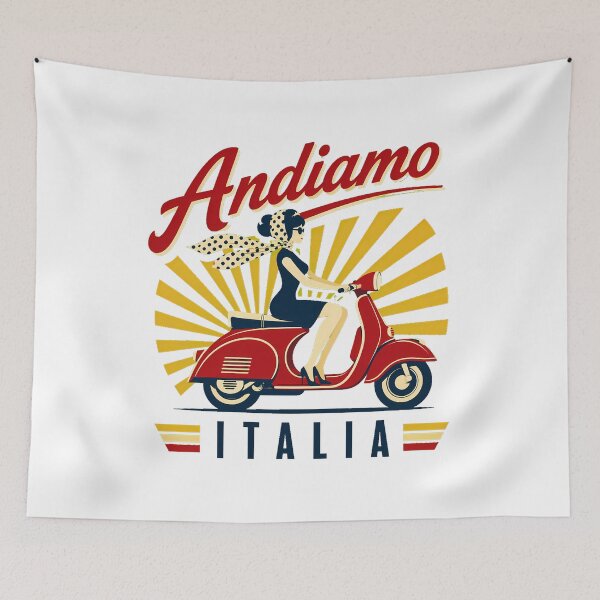 Item preview, Andiamo Italia Scooter Ride Italian Travel Lover designed and sold by chattsuede.