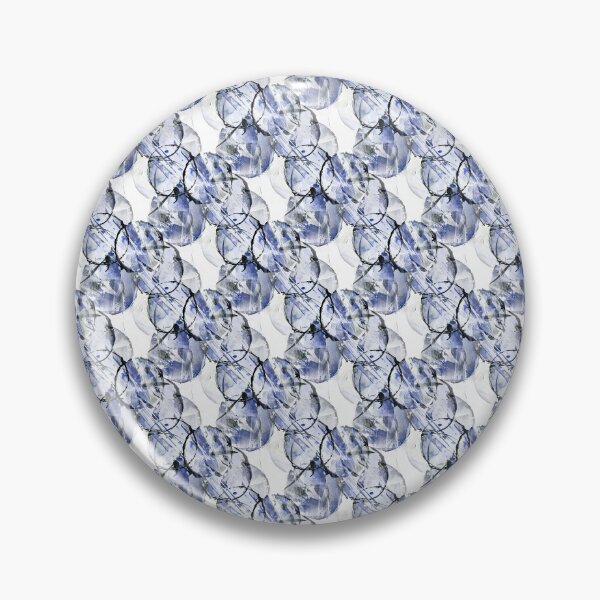 Item preview, Grunge Blue and Black Circle Pattern on White designed and sold by Artistestella.