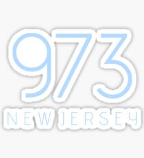 NEW JERSEY 973 • COLUMBIA BLUE Sticker
