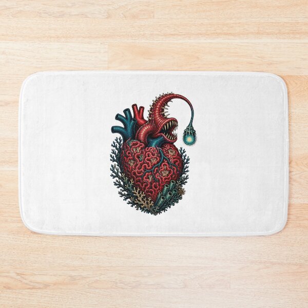 Item preview, Gothic Anglerfish Anatomical Heart Deep Sea Surrealist designed and sold by chattsuede.