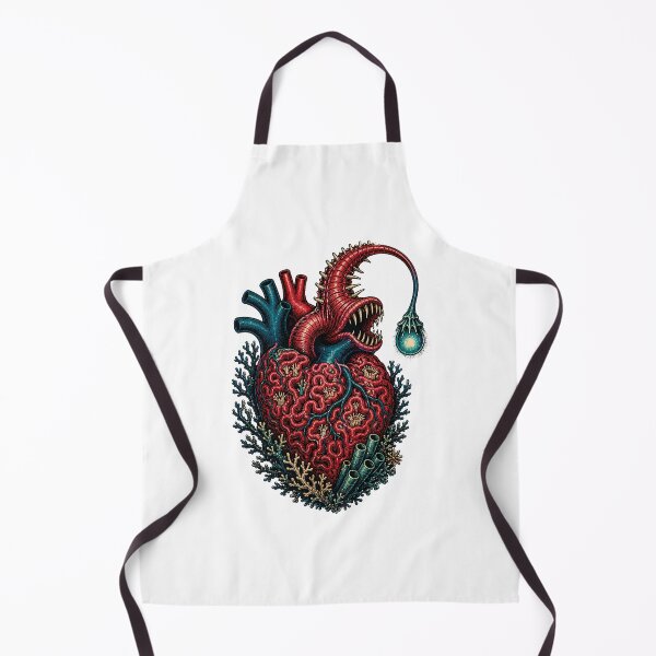 Item preview, Gothic Anglerfish Anatomical Heart Deep Sea Surrealist designed and sold by chattsuede.