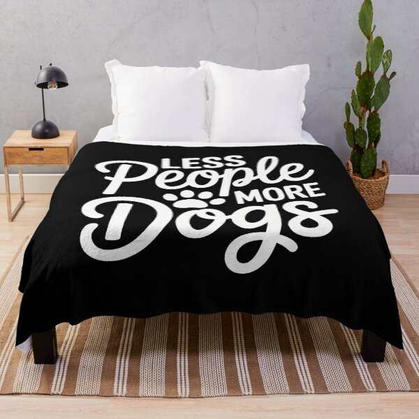 Item preview, Less People More Dogs Paw Print Typography designed and sold by SoyLamderma.