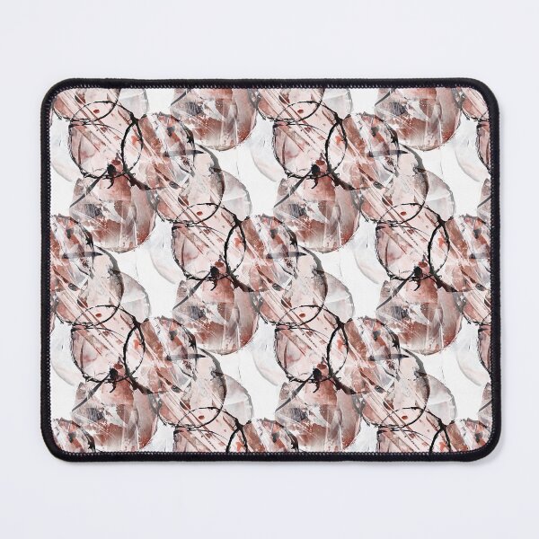 Item preview, Grunge Maroon and Black Circle Pattern on White designed and sold by Artistestella.