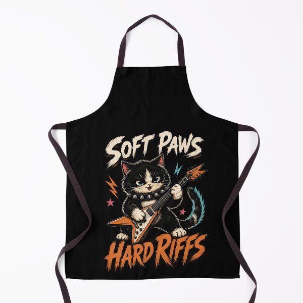 Item preview, Soft Paws Powerful Riffs Kitten Guitarist Feline designed and sold by markymaarty.