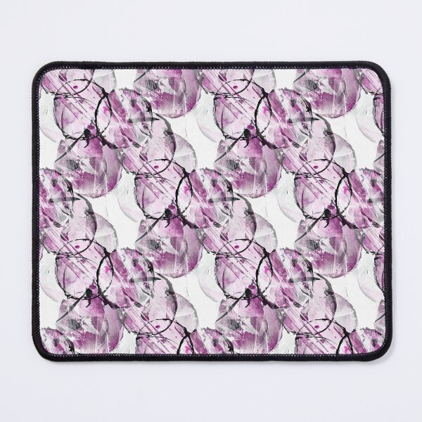 Item preview, Grunge Pink and Black Circle Pattern on White designed and sold by Artistestella.