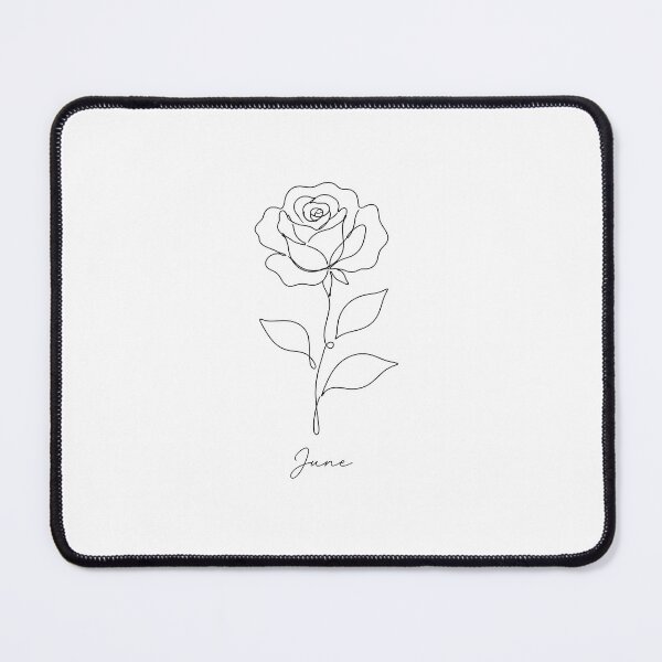 Item preview, June Birth Flower Rose Minimalist One Line Art designed and sold by ChubbyGoong.