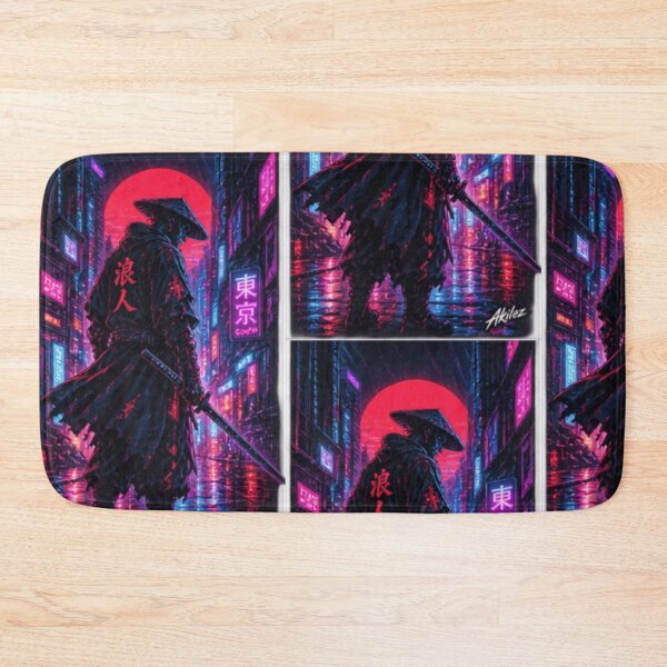 Item preview, Modern day neon samurai designed and sold by Akilez.