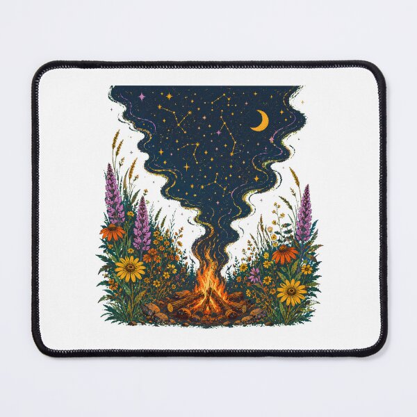 Item preview, Wildflower Campfire Starry Night Mystical Camping Magic designed and sold by chattsuede.