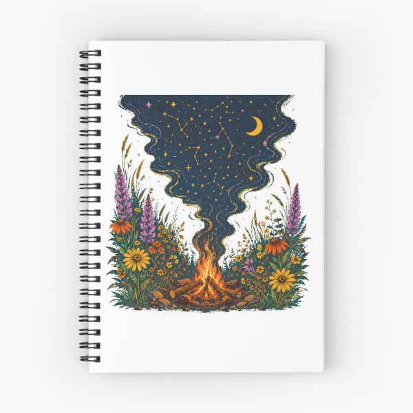 Item preview, Wildflower Campfire Starry Night Mystical Camping Magic designed and sold by chattsuede.