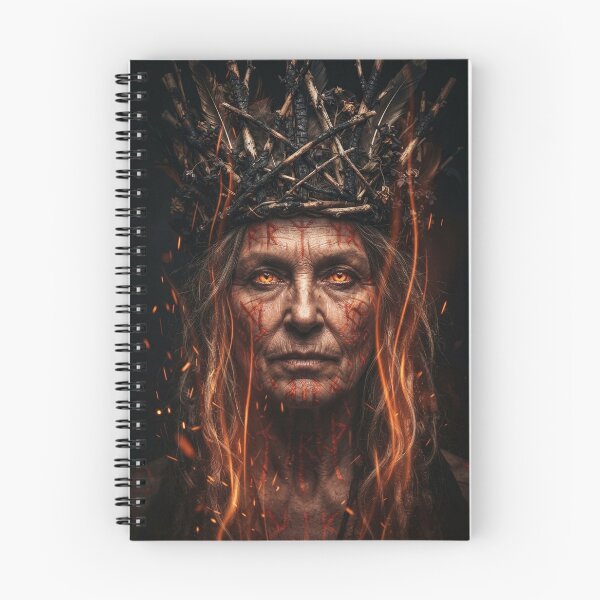 Item preview, Fire Ritual Shaman – Ancient Norse Seer & Burning Runes designed and sold by GreenDreamArt.